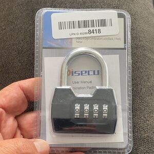 Black 4-Digit Combination Lock